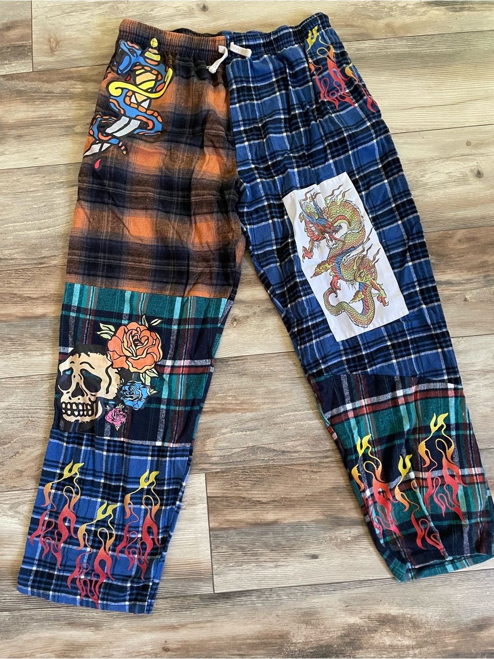 Urban outfitters patchwork Plaid Flannel pants